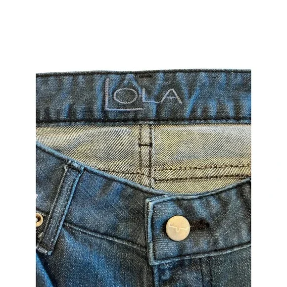 Kimes Ranch Jeans Womens Lola NWT SZ 8X30 Blue Flare Trouser Cuff 2331 - Picture 2 of 7